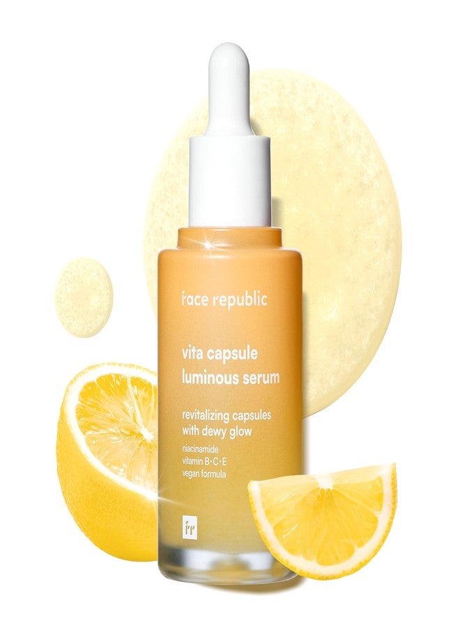 Face Republic Vita Capsule Luminous Serum 45ml 1.52 fl oz | Revitalizing, Radiant Glow for Dull, Dry Skin | Vitamins, Lemon Extract, Niacinamide 5%, Jojoba Seed Oil | Vegan Korean Skin Care - Image 1